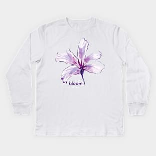 Floral Radiance: Bloom Like a Flower Inspirational Kids Long Sleeve T-Shirt